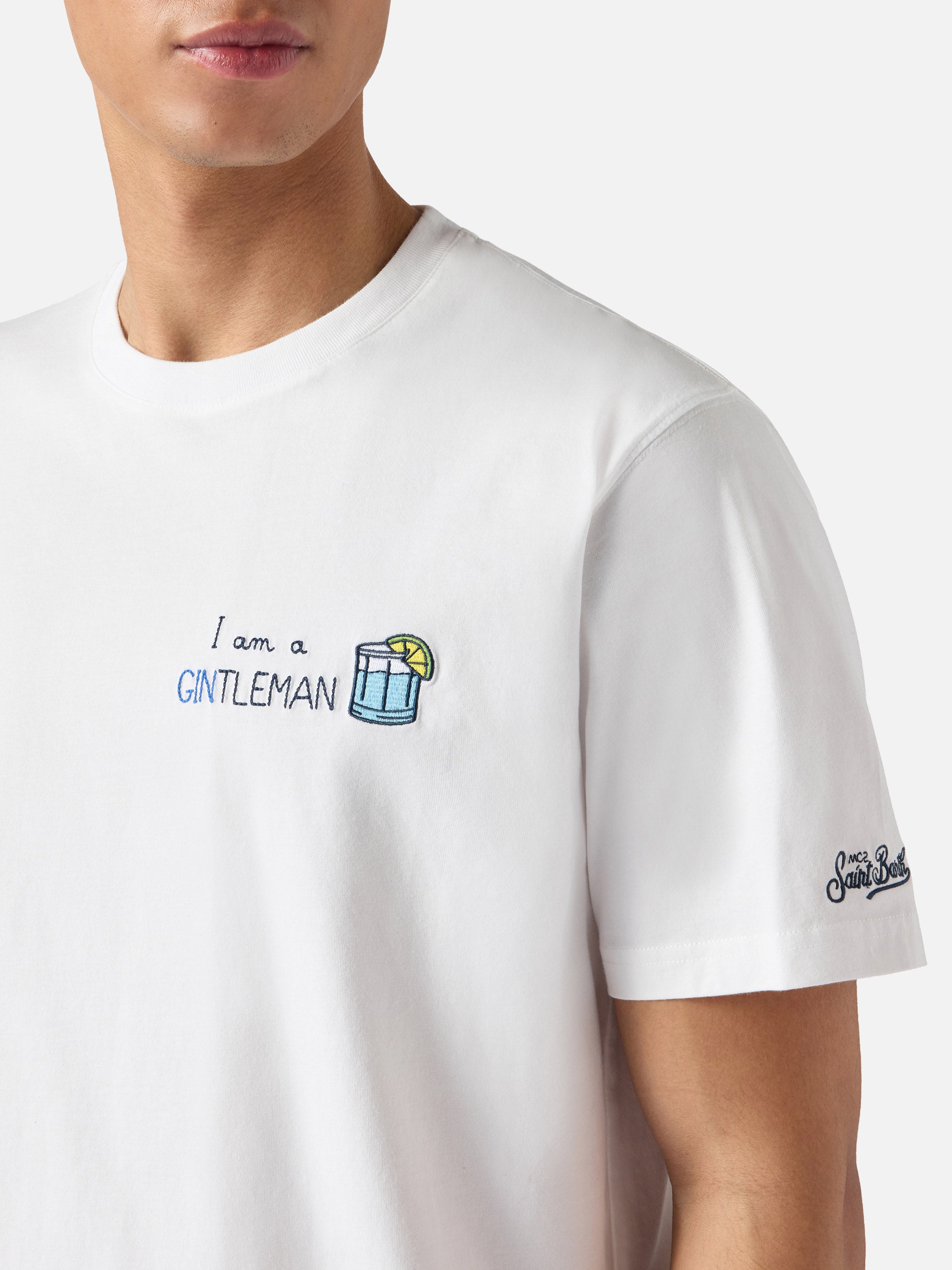 T-shirt Portofino avec broderie I am a GINtleman – MC2 Saint Barth