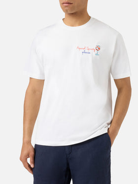 White Portofino T-shirt with Aperol Spritz Please embroidery | Special Edition