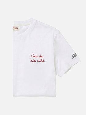 Klassisches Baumwolljersey-T-Shirt Portofino mit Core de 'sta città-Stickerei | AS ROMA SPECIAL EDITION