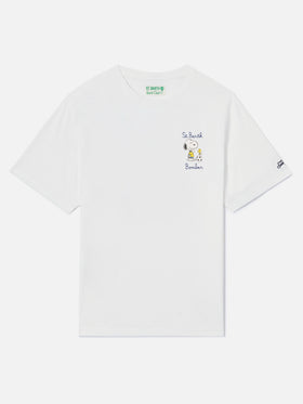 T-shirt Portofino bianca con ricamo St. Barth Bomber | Special Edition