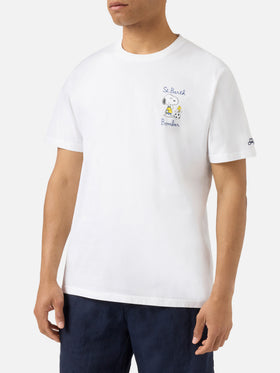T-shirt Portofino bianca con ricamo St. Barth Bomber | Special Edition