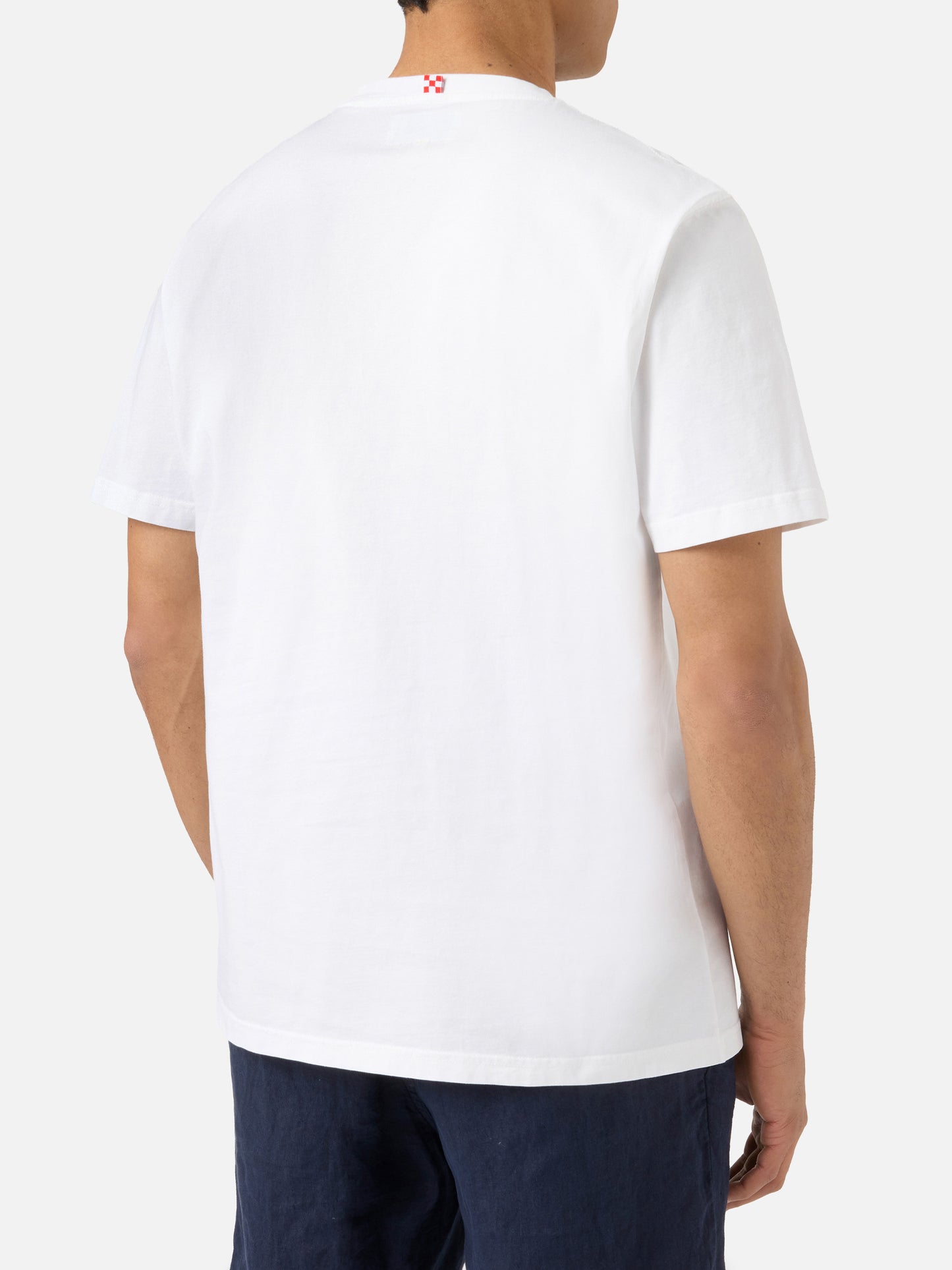 T-shirt Portofino bianca con ricamo St. Barth Bomber | Special Edition