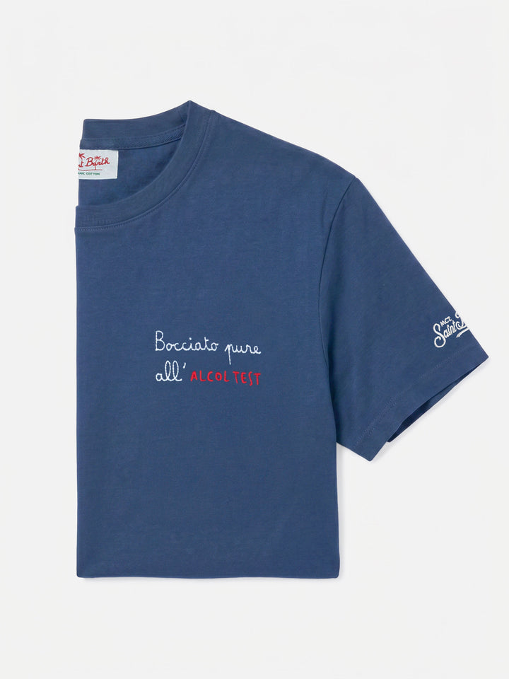 Portofino-T-Shirt mit Bocciato pure all’alcol test-Stickerei 