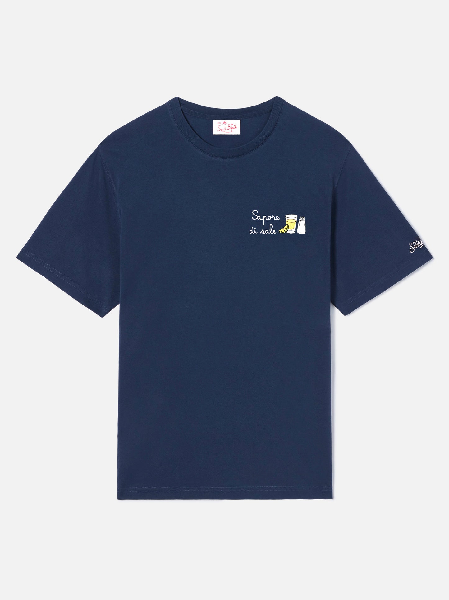 T-shirt Portofino blu con ricamo Sapore Di Sale