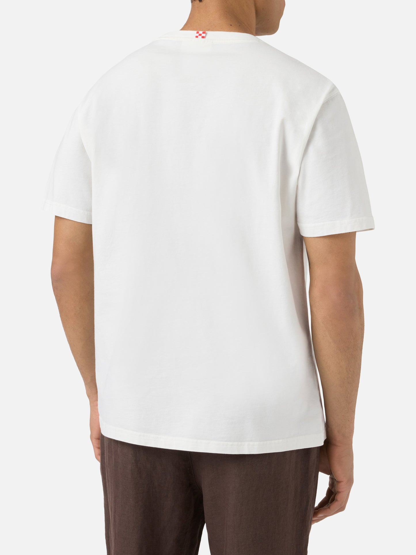 Cream Portofino T-shirt with Correggimi Se Sbaglio embroidery