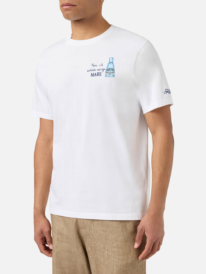 T-shirt Portofino bianca con ricamo Non C'è Estate Senza Mare | Special Edition
