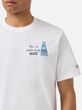 White Portofino T-shirt with Non C'è Estate Senza Mare embroidery | Special Edition