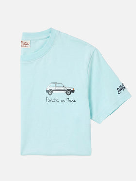 T-shirt Portofino turchese chiaro con ricamo Pand'à Ar Mare | Special Edition