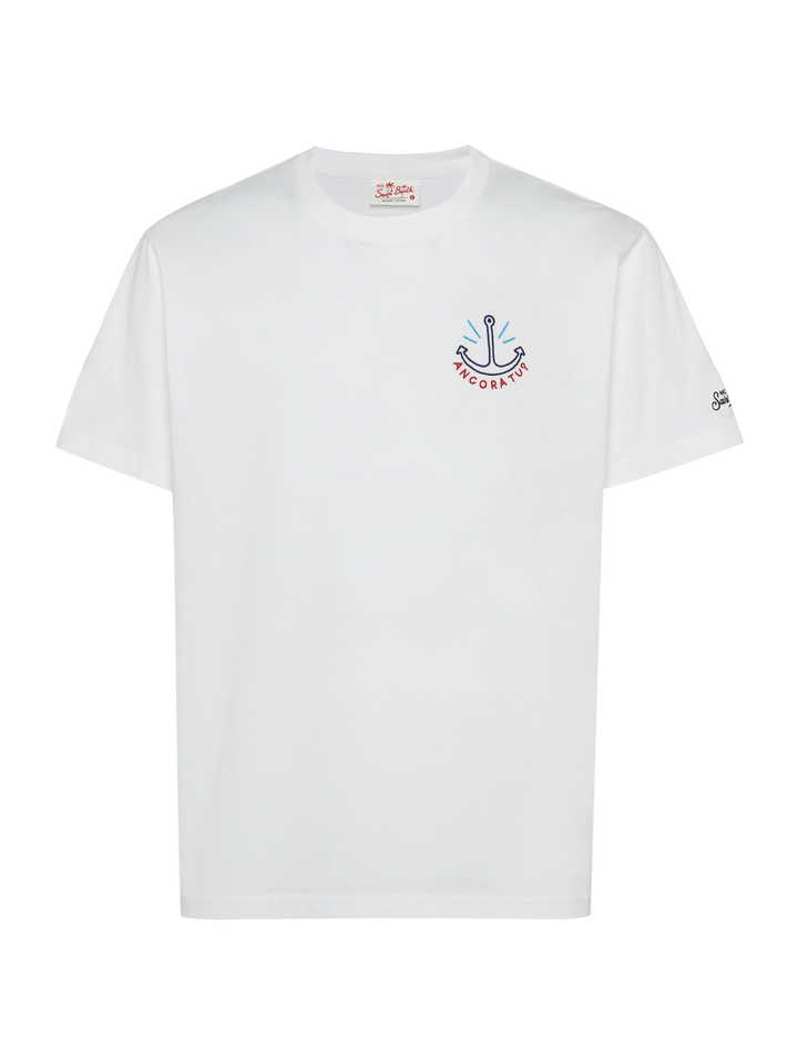 T-Shirt Portofino aus Baumwolljersey im klassischen Schnitt mit Ancora-tu-Stickerei | INSULTI LUMINOSI SPECIAL EDITION