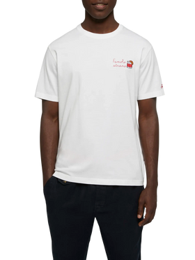 T-Shirt Portofino aus Baumwolljersey mit klassischer Passform und Famolo Strano-Stickerei |INSULTI LUMINOSI SPECIAL EDITION
