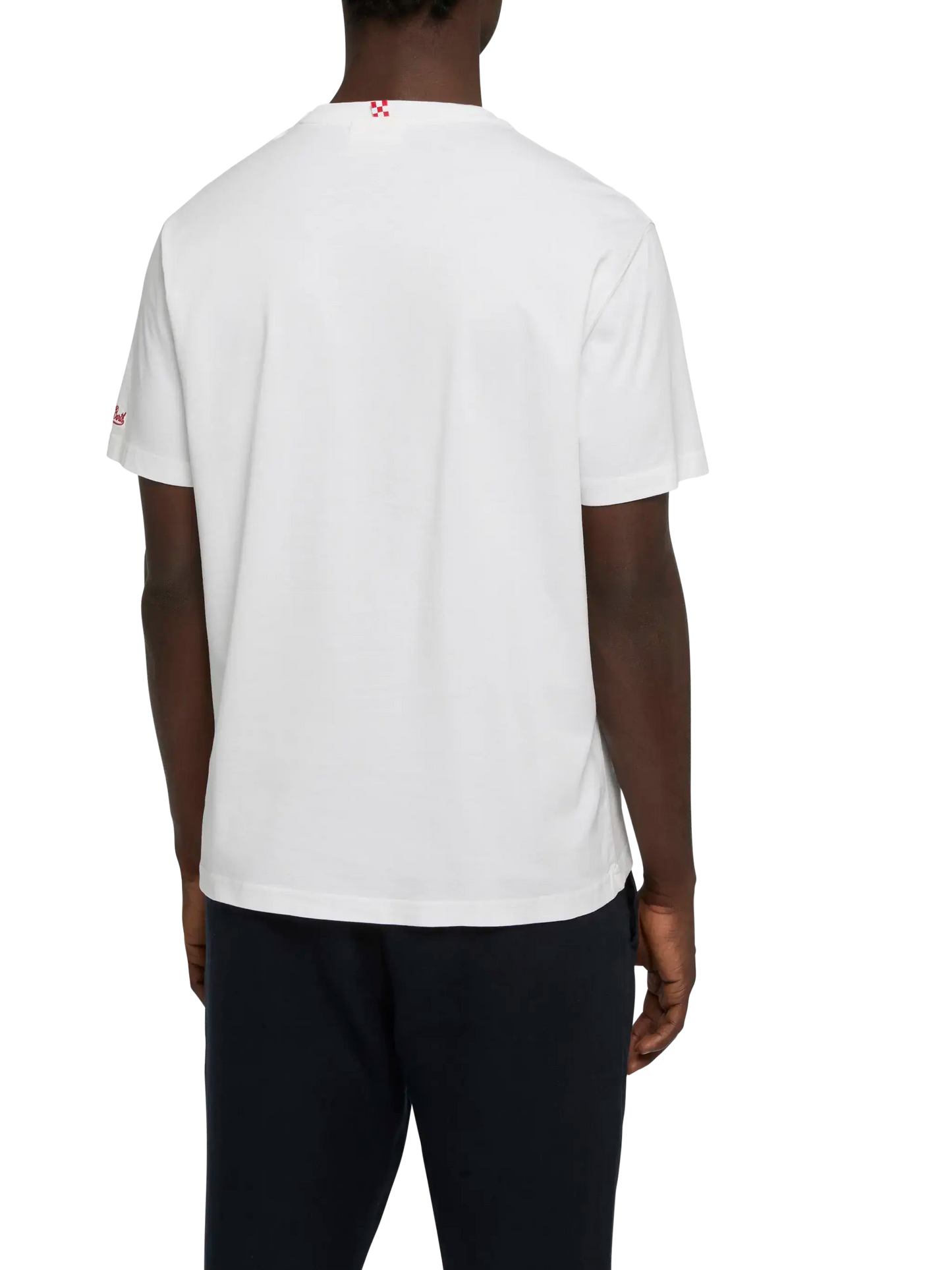 T-Shirt Portofino aus Baumwolljersey mit klassischer Passform und Famolo Strano-Stickerei |INSULTI LUMINOSI SPECIAL EDITION