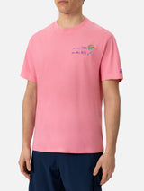 T-shirt Man Portofino in jersey di cotone classic fit con ricamo Per certi Versi, per altri Bevi