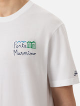 Classic fit cotton jersey t-shirt Portofino with Forte Marmino embroidery