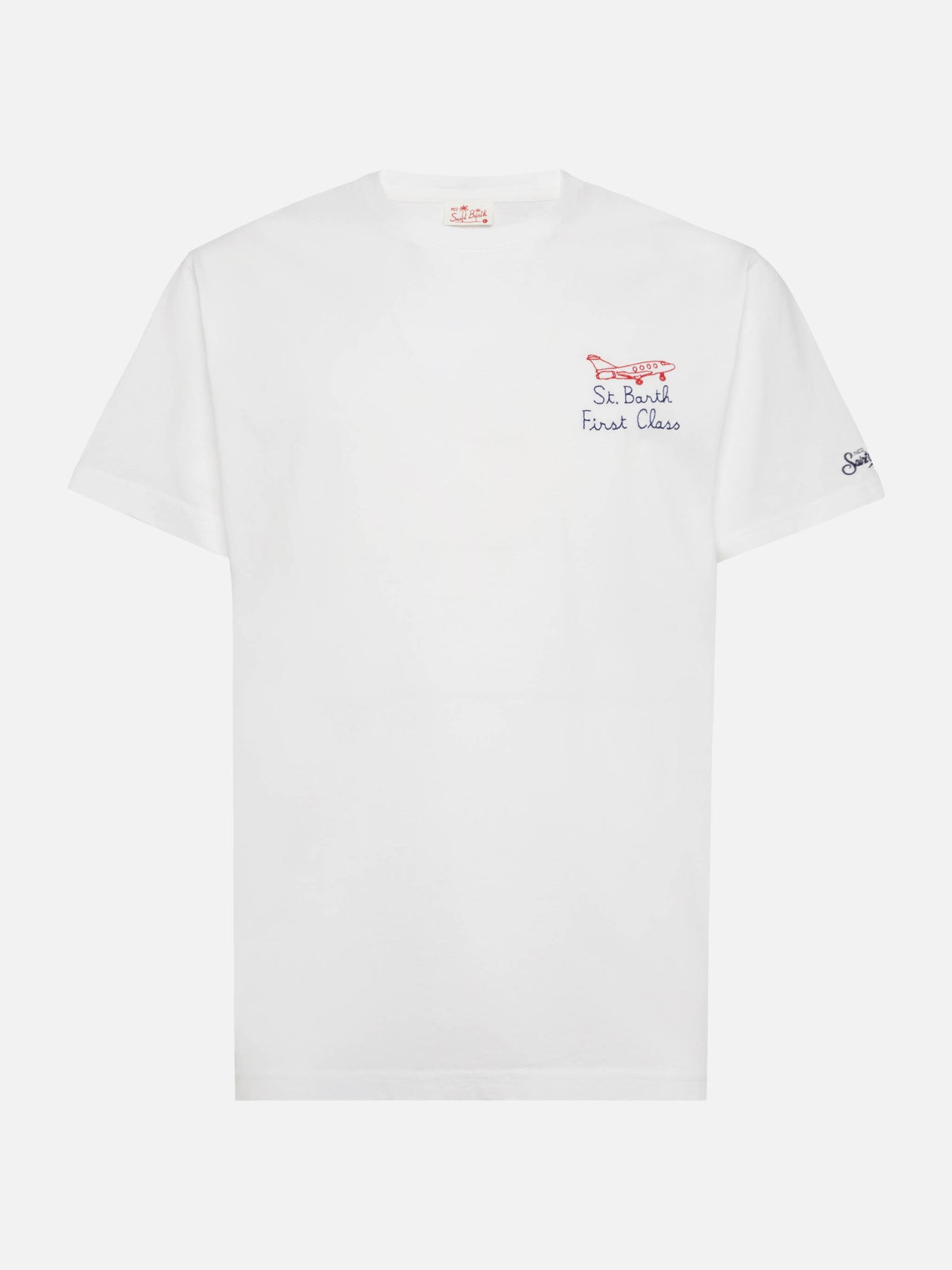 T-Shirt Portofino aus Baumwolljersey mit klassischer Passform und First Class-Stickerei