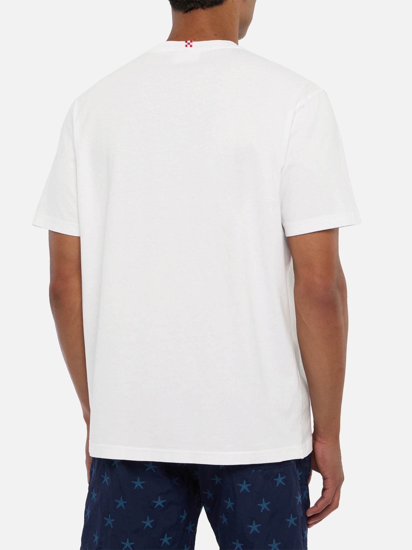 T-Shirt Portofino aus Baumwolljersey mit klassischer Passform und First Class-Stickerei