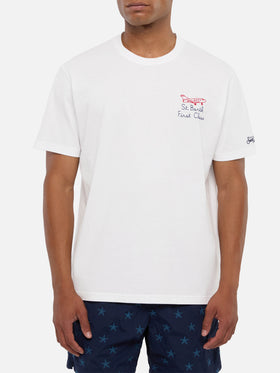 T-Shirt Portofino aus Baumwolljersey mit klassischer Passform und First Class-Stickerei