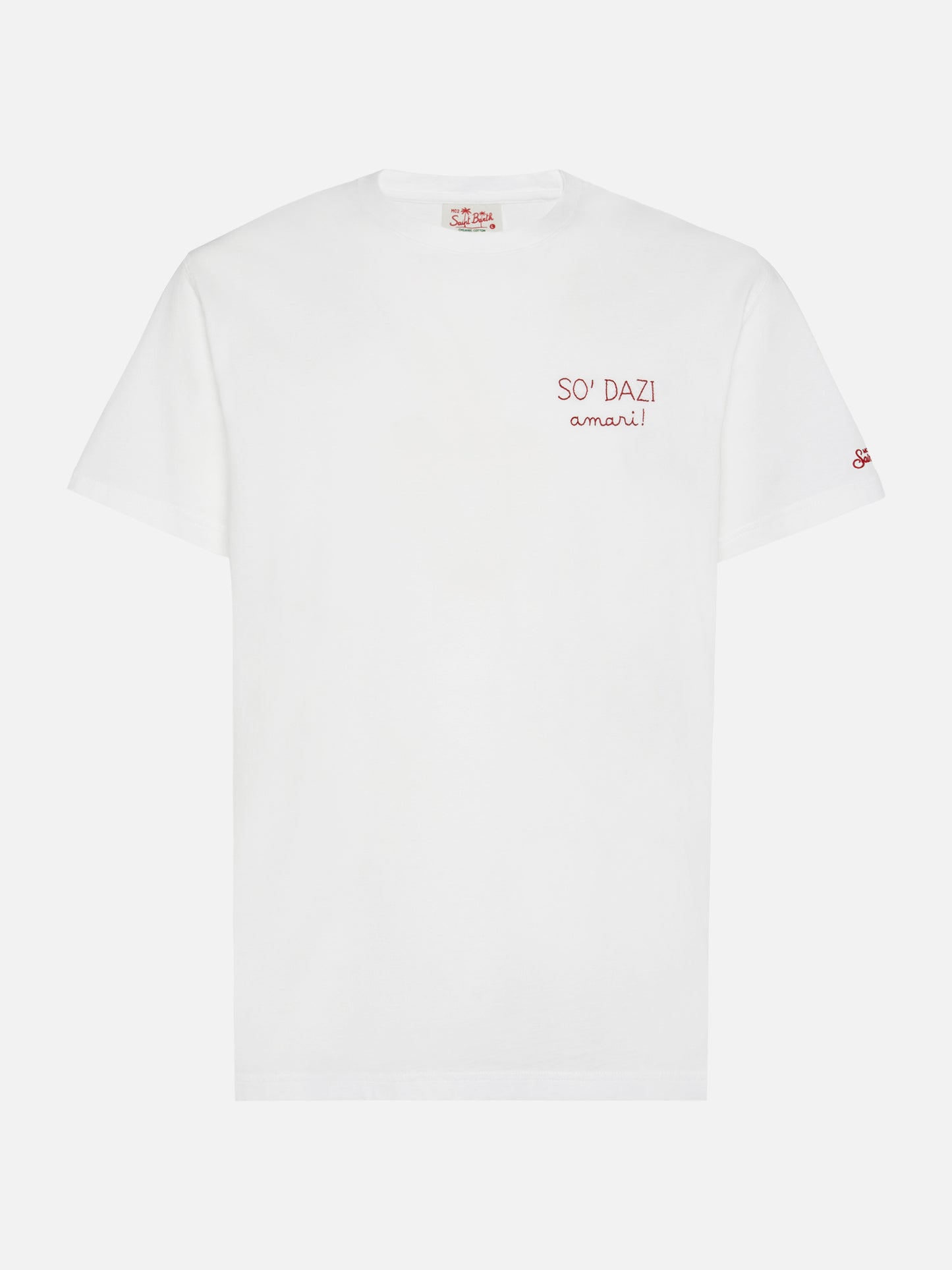 T-shirt Portofino in jersey di cotone classic fit con ricamo Dazi Amari