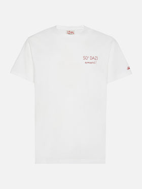 T-shirt Portofino in jersey di cotone classic fit con ricamo Dazi Amari