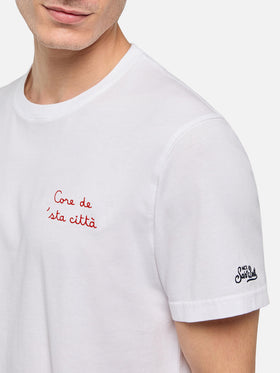 T-shirt Portofino in jersey di cotone classic fit con ricamo Core de 'sta città | AS ROMA SPECIAL EDITION