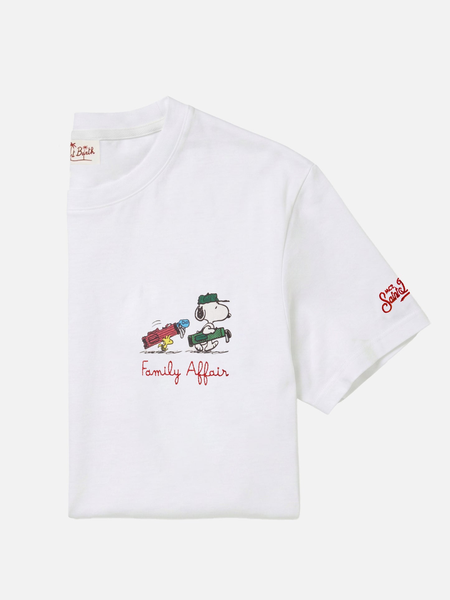 White Portofino T-shirt with Snoopy Family Affair embroidery | Special Edition