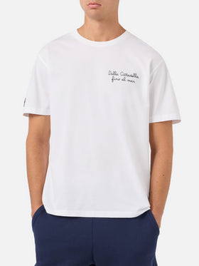 Camiseta Portofino blanca con bordado Pisa SC Dalla Cittadella fino al mar | PISA SC SPECIAL EDITION 