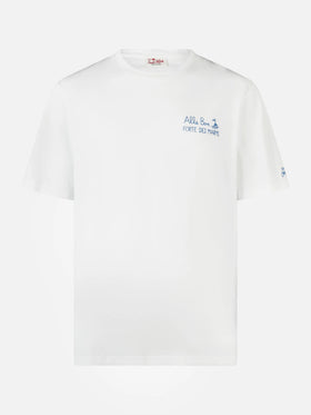 T-shirt da uomo in jersey di cotone vestibilità classica Portofino con stampa Vado a Forte | ALLE BOE SPECIAL EDITION