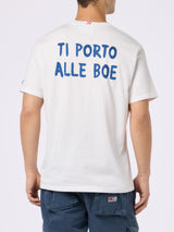 T-Shirt Portofino aus Baumwolljersey im klassischen Schnitt für Herren mit „Ti Porto Alle Boe“-Aufdruck | ALLE BOE SPECIAL EDITION