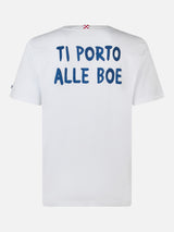 T-Shirt Portofino aus Baumwolljersey im klassischen Schnitt für Herren mit „Ti Porto Alle Boe“-Aufdruck | ALLE BOE SPECIAL EDITION