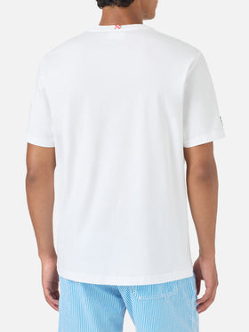 Weißes Portofino T-Shirt mit Roma ti amo-Stickerei | AS ROMA SPECIAL EDITION 