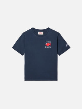 T-shirt Portofino Jr con ricamo Acqua In Bocca