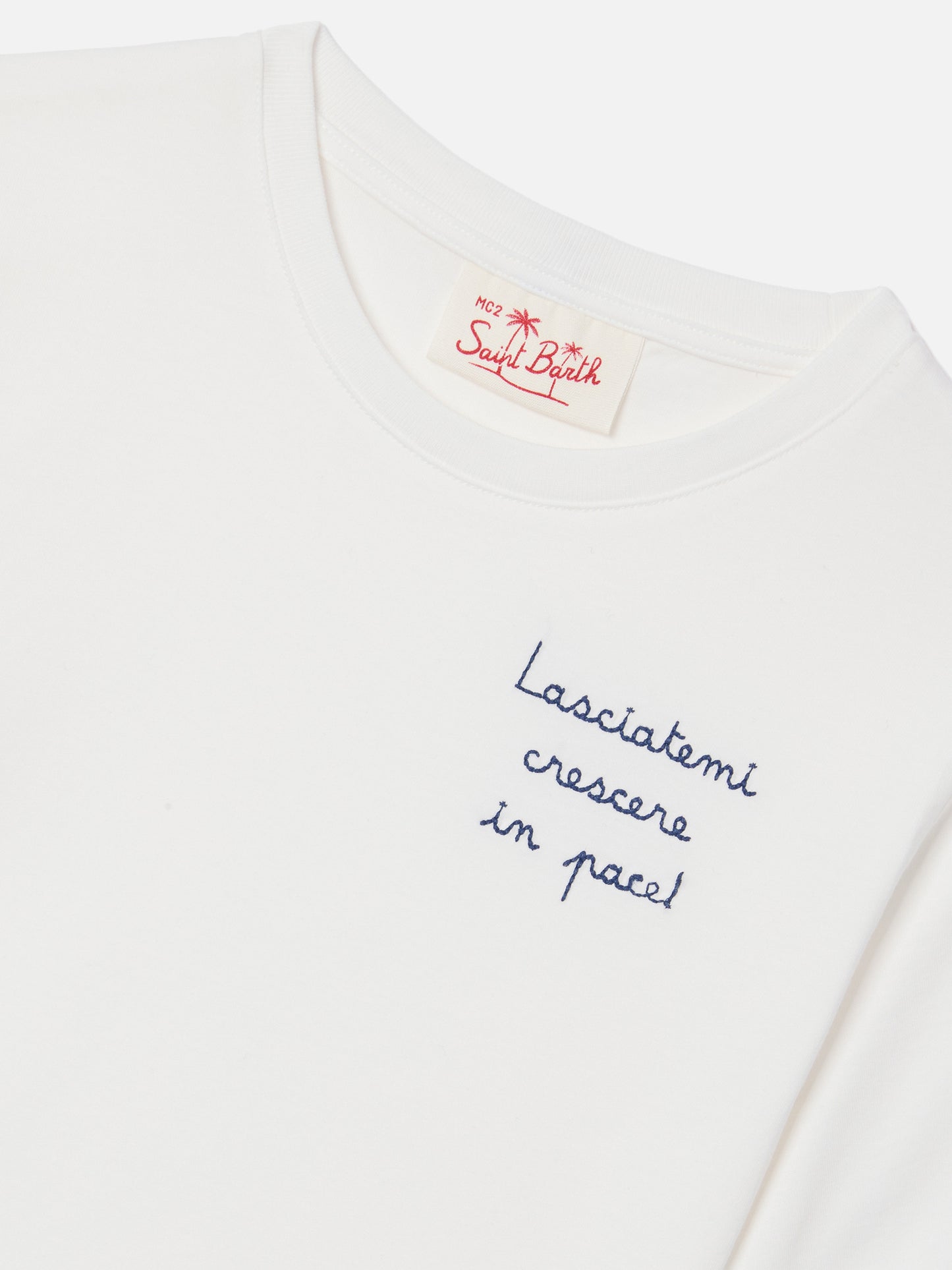 Portofino Jr t-shirt with Lasciatemi Crescere In Pace! embroidery