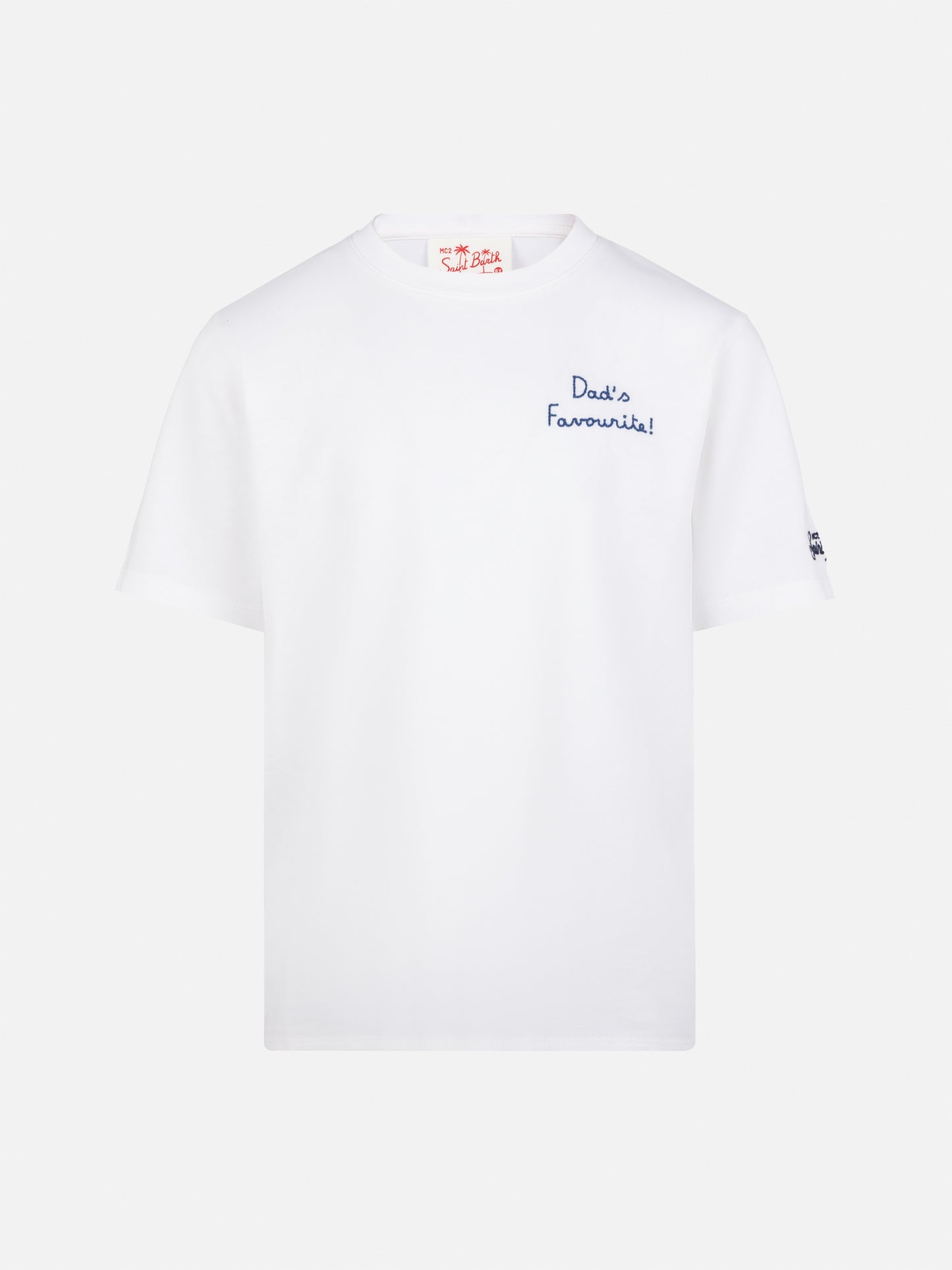 T-shirt Portofino Jr in jersey di cotone con ricamo Dad's Favourite