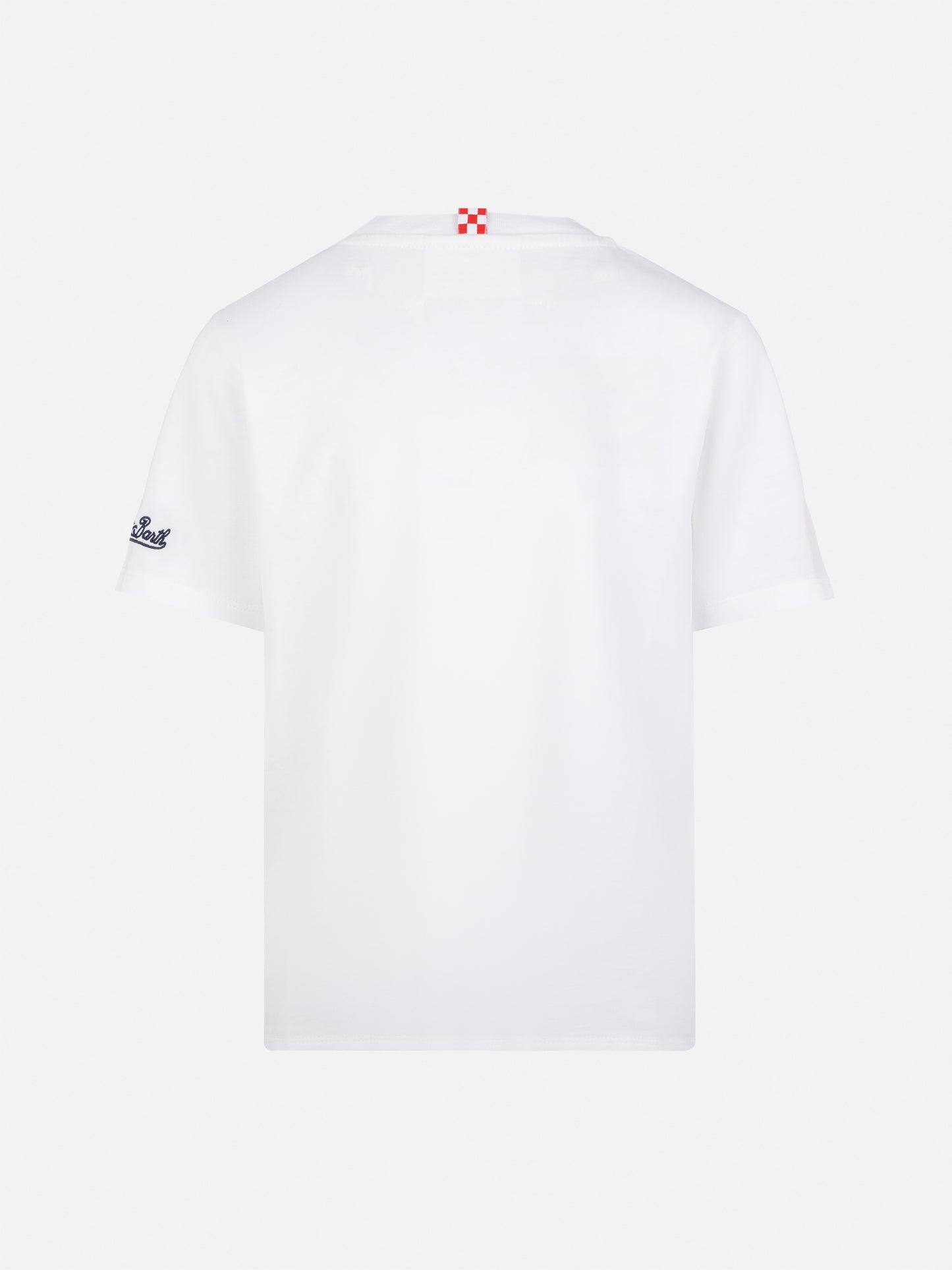 T-shirt Portofino Jr in jersey di cotone con ricamo Dad's Favourite