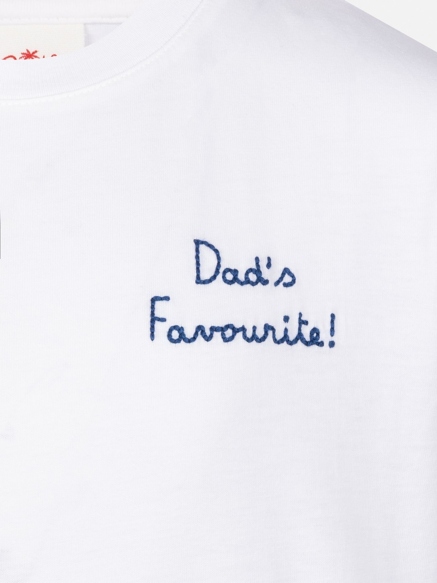 T-shirt Portofino Jr in jersey di cotone con ricamo Dad's Favourite