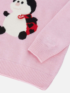 Princess cashmere-blend sweater with Trudi ladybug patch | TRUDI SPECIAL EDITION
