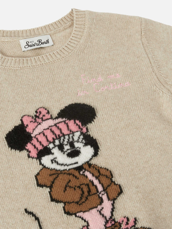 Maglione in misto cashmere Princess con jacquard Minnie | DISNEY SPECIAL EDITION