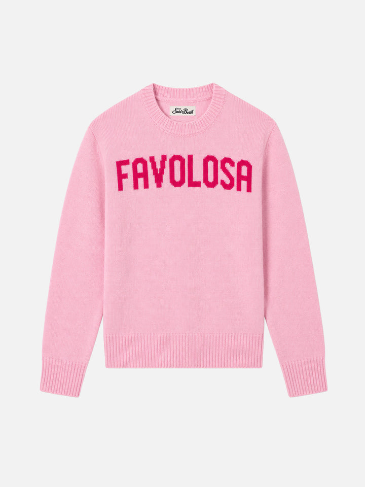 Crewneck aus Cashmere-Mix mit Favolosa-Jacquard 