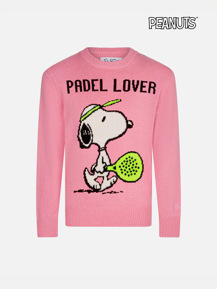 Girl crewneck sweater with Snoopy Padel print | SNOOPY PEANUTS™ SPECIAL EDITION