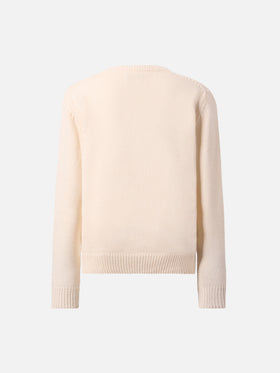 Maglione  Princess in misto cashmere e con jacquard lurex Splendida Splendente