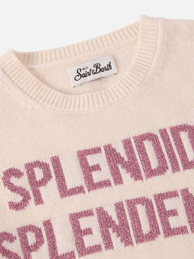 Maglione  Princess in misto cashmere e con jacquard lurex Splendida Splendente