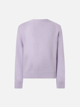 Sweater Princess aus Kaschmirmischung mit Bella e Monella Jacquard