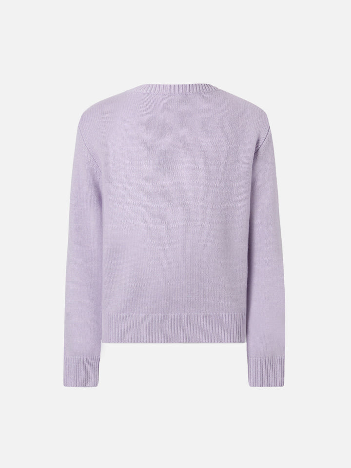 Sweater Princess aus Kaschmirmischung mit Bella e Monella Jacquard