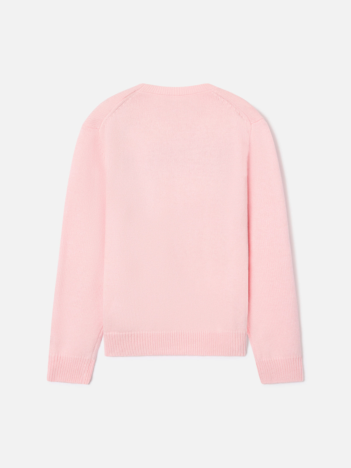 Pink Princess crewneck knit with Princess intarsia