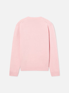 Jersey de punto con cuello redondo Pink Princess con intarsia Mini Mess 