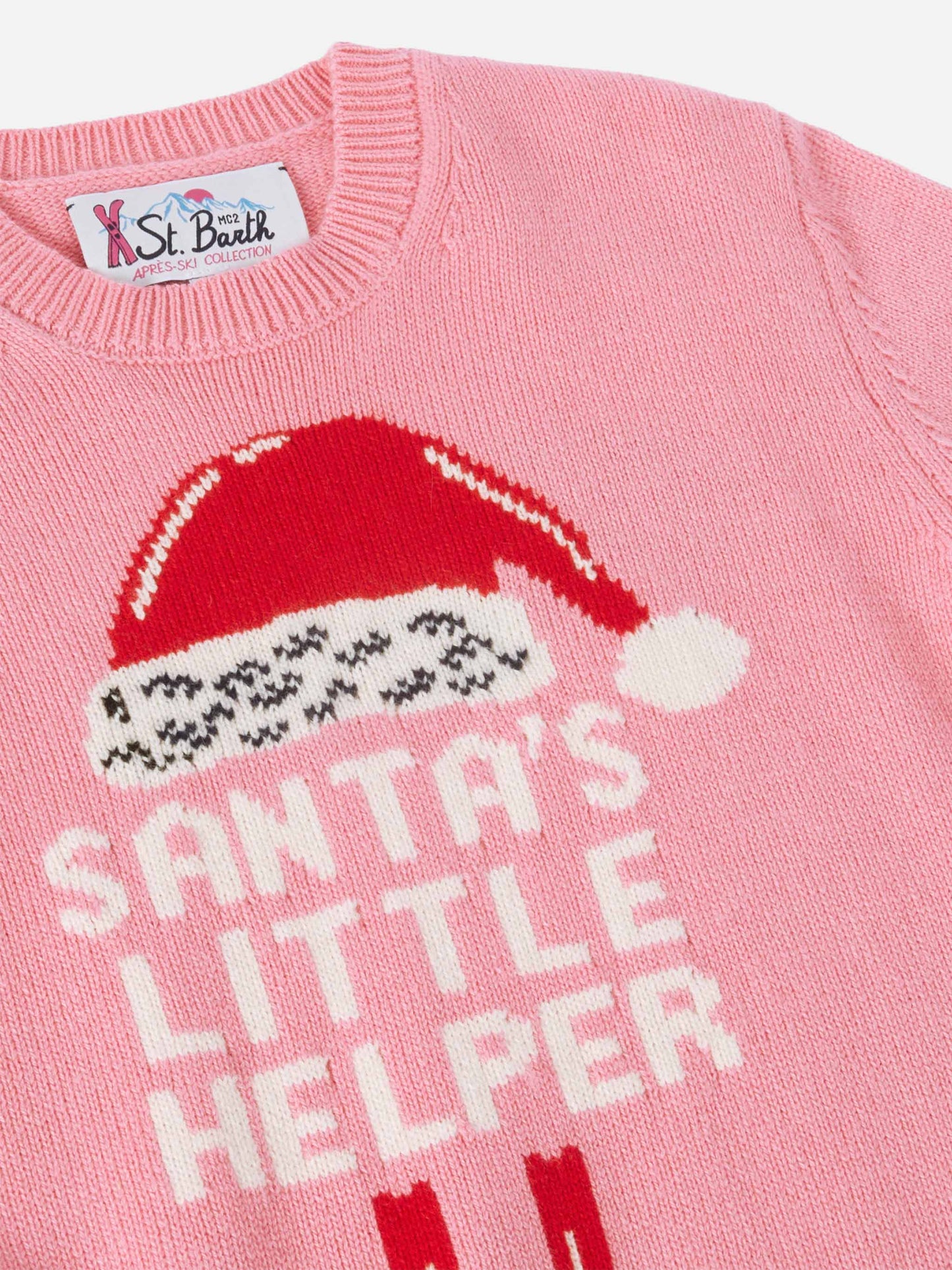 Princess cashmere-blend sweater with Santa's little helper jacquard