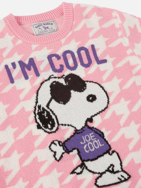 Princess crewneck with pied de poule and Snoopy jacquard | SNOOPY PEANUTS SPECIAL EDITION