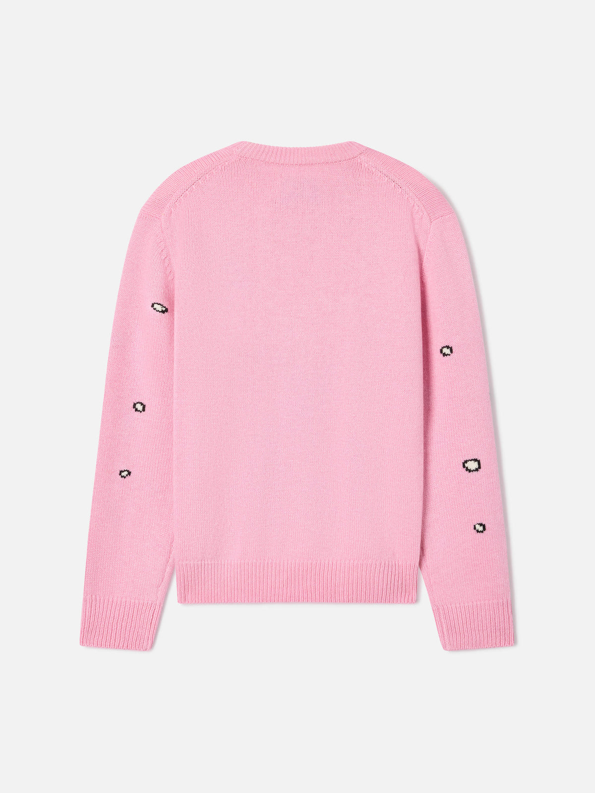 Maglia girocollo Princess rosa con intarsio e ricamo Snoopy | Special edition
