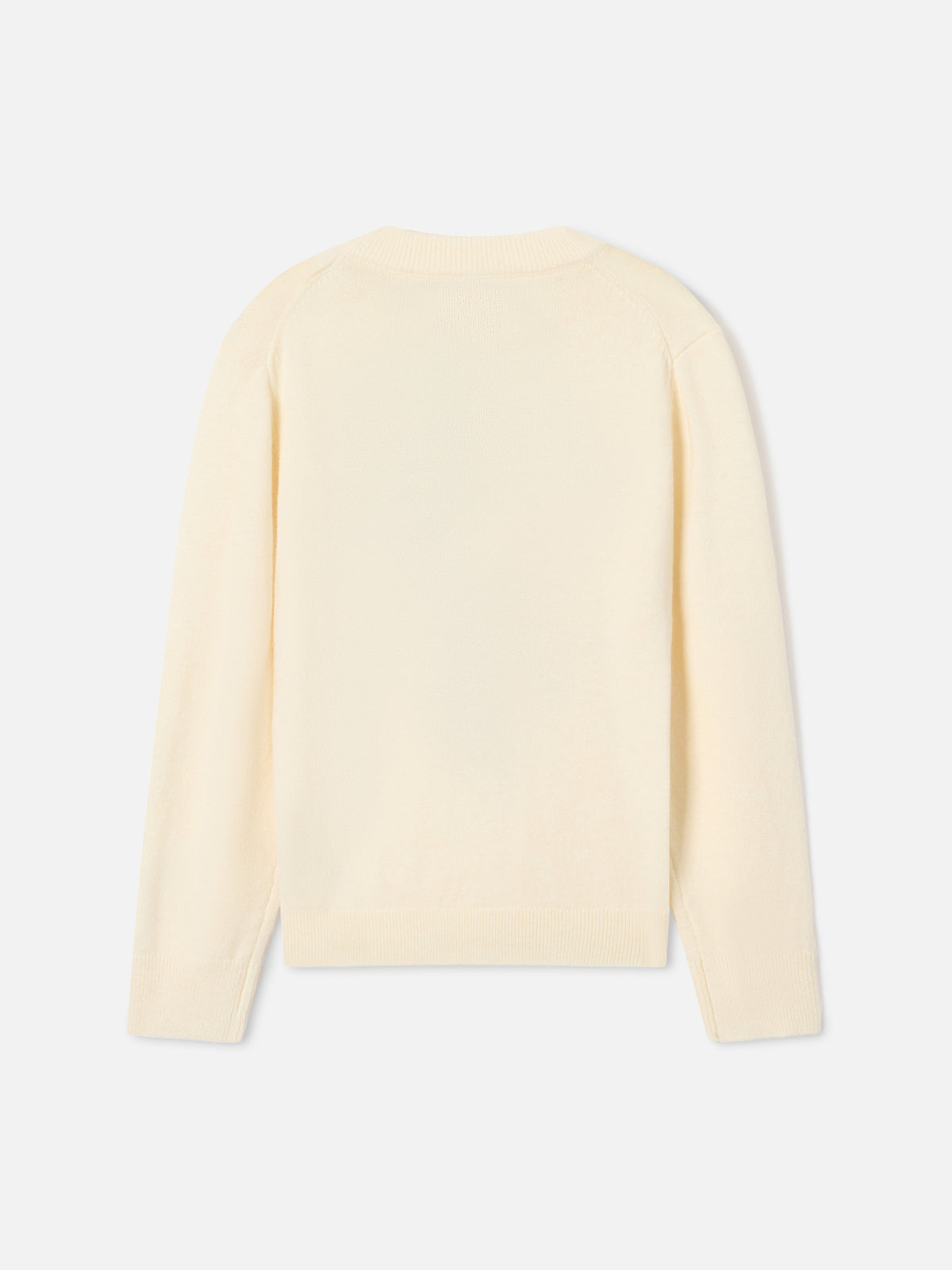 Maglia girocollo Princess panna con intarsio St. Moritz | Special edition