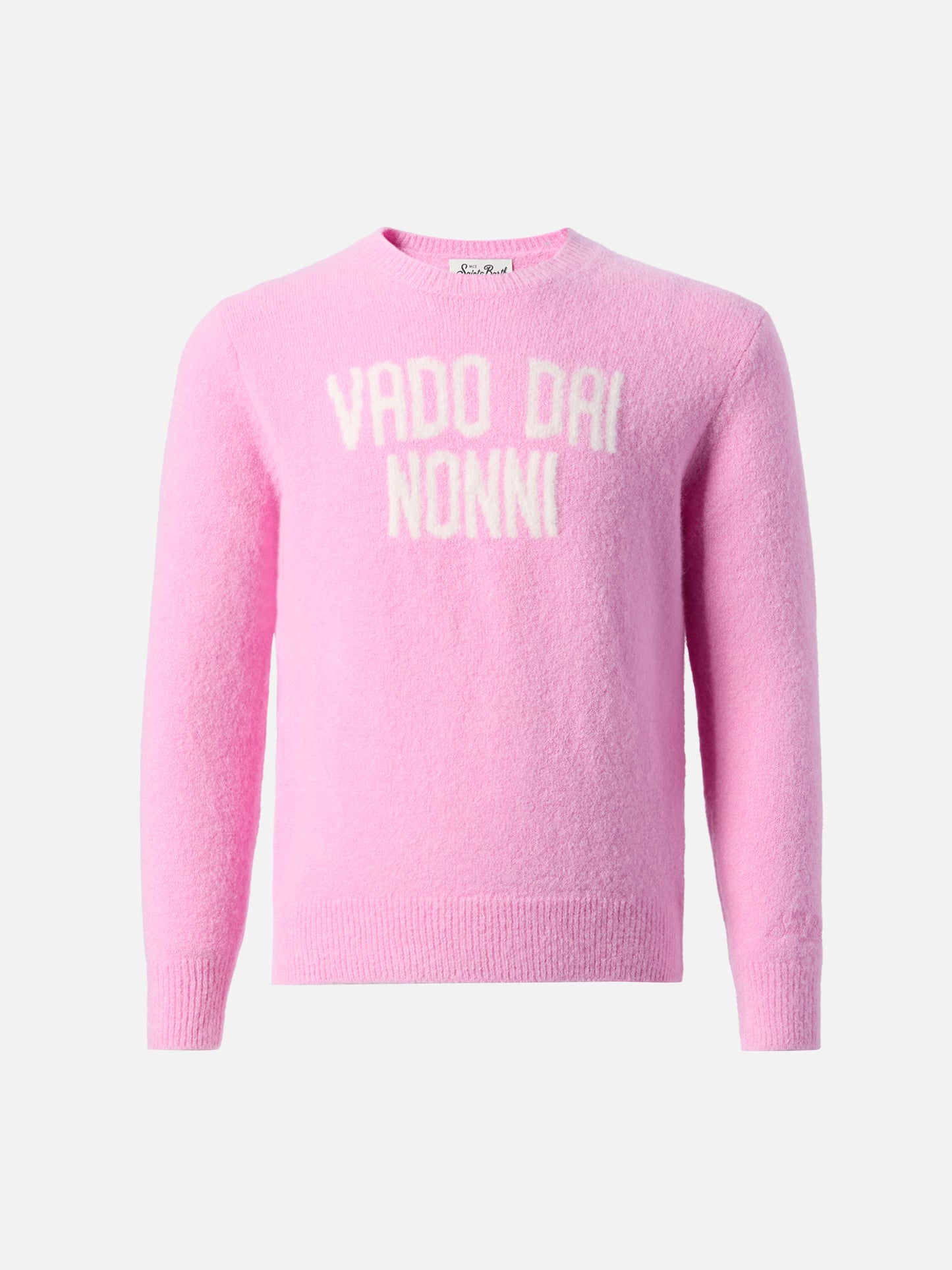 Princess Stretch-Pullover aus Alpaka-Mischgewebe mit Vado dai nonni Jacquard