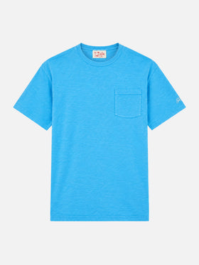Bluette President slub cotton T-shirt with logo embroidery